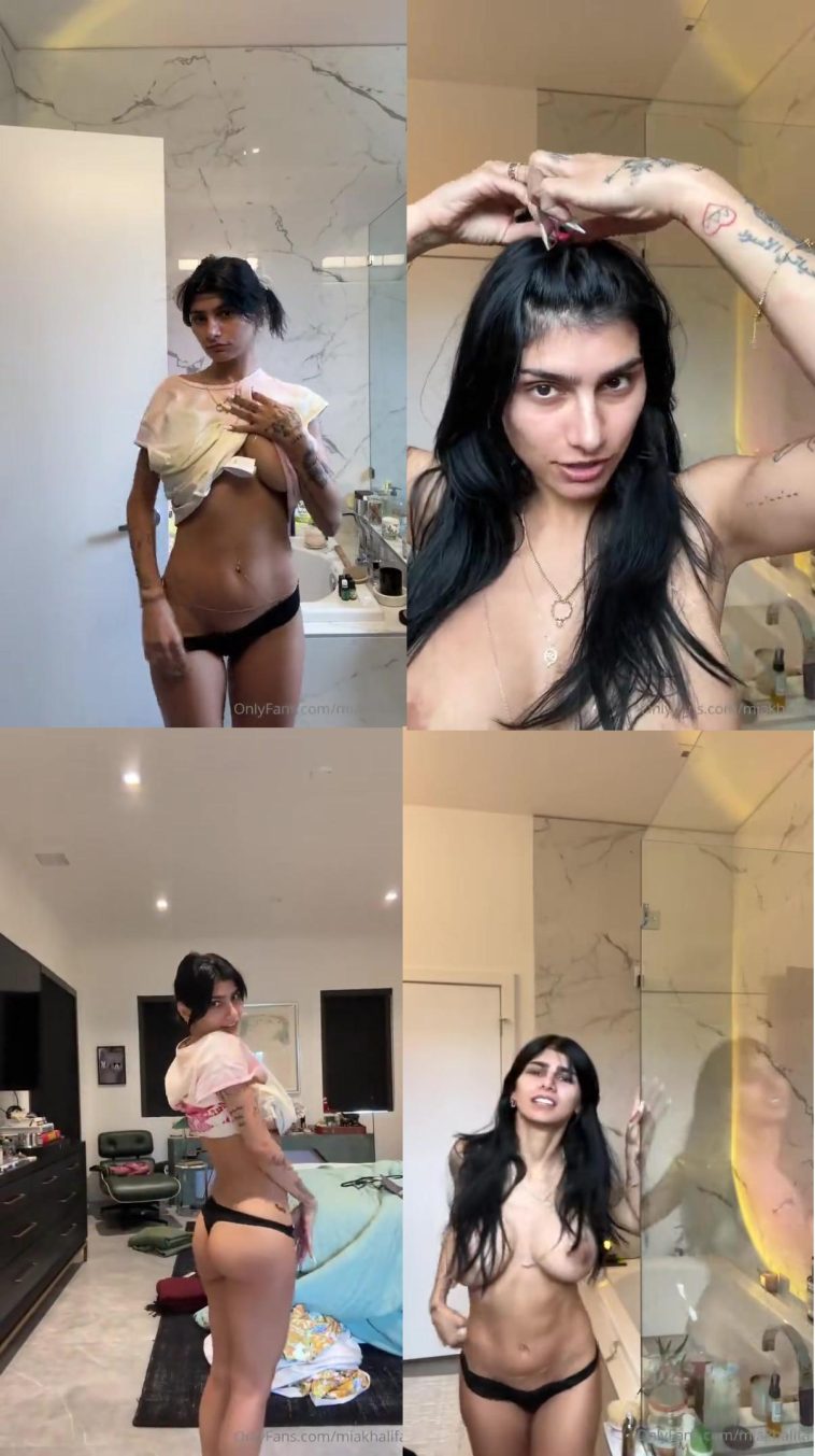 Mia Khalifa Nude Bathroom OnlyFans Livestream Leaked