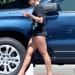 Addison Rae Rocks Bold “Lady Gaga” Tee and Red Heels in Los Angeles (27 Photos)