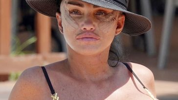 Katie Price Puts on a Busty Display as She Rocks in Her Skimpy Blue Bikini in Turkey (52 Photos)