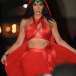 Kim Kardashian Stuns in a Red Dress in Mumbai (33 Photos)