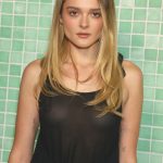 Charlotte Lawrence Flashes Her Nude Tits in a Sheer Dress at the Tory Burch Show in NY (24 Photos)