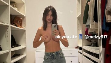 Emily Ratajkowski Topless (1 Selfie Photo)