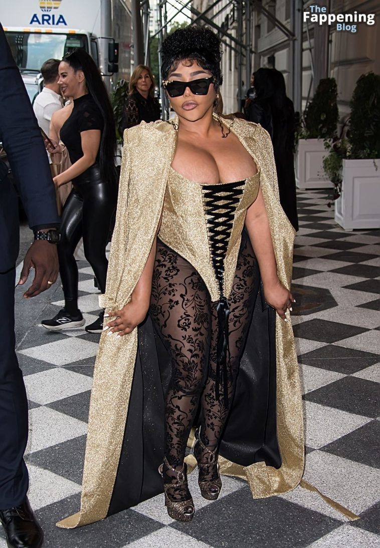 Lil’ Kim Flashes Her Areola as She Attends the Christian Siriano Fashion Show (32 Photos)