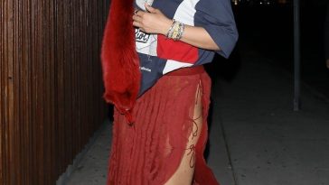 Rihanna is Seen in a Sheer Skirt at The Nice Guy (29 Photos)